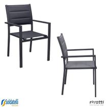 Kit 2 Cadeiras Outdoor Geribá Grafite - Rivatti