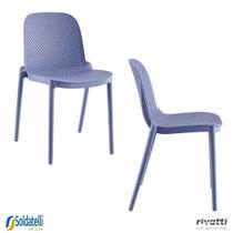 Kit 2 Cadeiras Outdoor Letícia Azul Brisa ou Preta Proteção UV - Rivatti