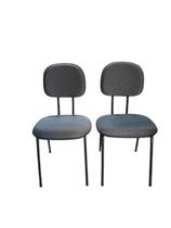 Kit 2 Cadeiras Palito Fixa Recepção Igreja Recepção Sala