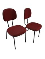 Kit 2 Cadeiras Palito Fixa Recepção Igreja Recepção Sala