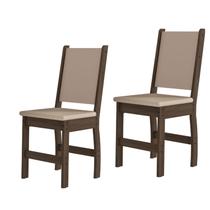 Kit 2 Cadeiras para Cozinha Clara Amêndoa/Savana - Poliman Móveis