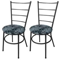 Kit 2 Cadeiras Para Cozinha Restaurante Copa Sala De Jantar Área Gourmet Tubular Em Aço Reforçado