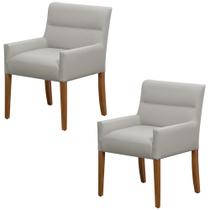 Kit 2 Cadeiras Para Mesa de Jantar Angel Base Madeira Corano Fendi - Nexta Casa