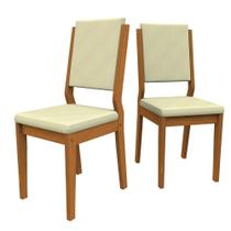 Kit 2 Cadeiras para mesa de Jantar Carol Ype/Bege New Ceval