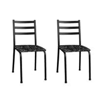 Kit 2 Cadeiras para Mesa de Jantar Cozinha Assento Estofado Isa