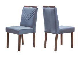 Kit 2 Cadeiras para Mesa de Jantar Madeira Maciça - Karina - Singular Móveis
