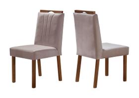 Kit 2 Cadeiras para Mesa de Jantar Madeira Maciça - Sofia - Singular Móveis