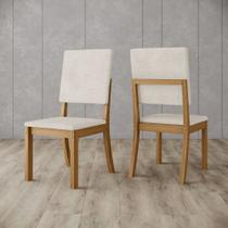Kit 2 Cadeiras para Mesa de Jantar Milla Henn - Linho