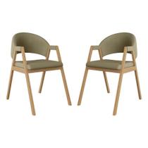 Kit 2 Cadeiras Para Mesa De Jantar Moderna Linho Balaqui Bege
