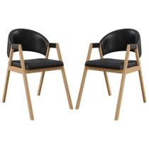 Kit 2 Cadeiras Para Mesa De Jantar Moderna material sintético Balaqui Preto Kit 2 Cadeiras Para Mesa De Jantar Moderna material sintético Balaqui Preto