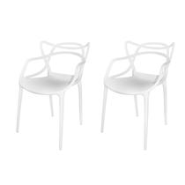 Kit 2 Cadeiras para Sala de Estar Berrini Branco