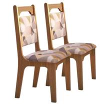 Kit 2 Cadeiras Para Sala de Jantar Assento Estofado Luci D01 Freijó/Havana - Mpozenato Kit 2 Cadeiras Para Sala de Jantar Assento Estofado Luci D01 Freijó/Havana - Mpozenato