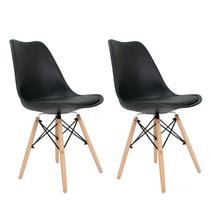 Kit 2 Cadeiras para Sala de Jantar Saarinen PP Preto