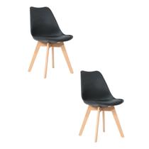Kit 2 Cadeiras para Sala de Jantar Saarinen Wood Espresso Móveis