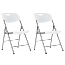 Kit 2 Cadeiras Paris Dobráveis Branca Kit 2 Cadeiras Paris Dobráveis Branca