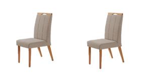 Kit 2 Cadeiras Paris - Linho Champagne Kit 2 Cadeiras Paris - Linho Champagne