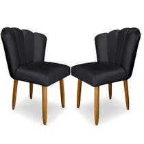 Kit 2 Cadeiras Pétala Veludo Cinza Escuro Decorativa, Poltrona Sala de Estar, Salão, Quarto, Estética - Pratikza Kit 2 Cadeiras Pétala Veludo Cinza Escuro Decorativa, Poltrona Sala de Estar, Salão, Quarto, Estética - Pratikza