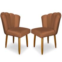 Kit 2 Cadeiras Pétala Veludo Terracota Decorativa, Poltrona Sala de Estar, Salão, Quarto, Estética - Pratikza Kit 2 Cadeiras Pétala Veludo Terracota Decorativa, Poltrona Sala de Estar, Salão, Quarto, Estética - Pratikza