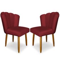 Kit 2 Cadeiras Pétala Veludo Vermelho Decorativa, Poltrona Sala de Estar, Salão, Quarto, Estética - Pratikza Kit 2 Cadeiras Pétala Veludo Vermelho Decorativa, Poltrona Sala de Estar, Salão, Quarto, Estética - Pratikza