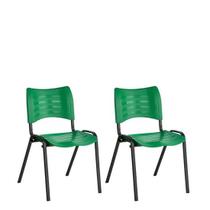Kit 2 Cadeiras Plásticas 04 pés Verde - 2023