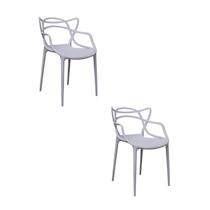 Kit 2 Cadeiras Polipropileno Alegra Espresso Móveis