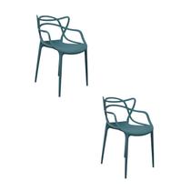 Kit 2 Cadeiras Polipropileno Alegra Espresso Móveis