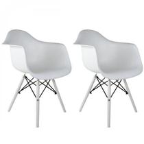 Kit 2 Cadeiras Polipropileno Dsw Eames Arm Branco Kit 2 Cadeiras Polipropileno Dsw Eames Arm Branco