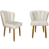 Kit 2 Cadeiras Poltrona Flor Sala Quarto Penteadeira Camarim Salão