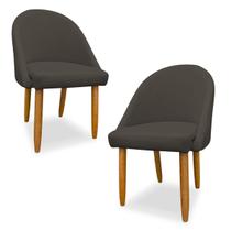 Kit 2 Cadeiras Poltrona Lua Decorativas Design Moderno para Jantar e Recepção