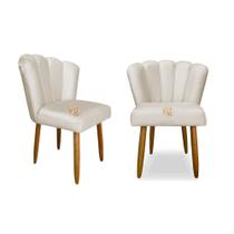 Kit 2 Cadeiras Poltronas Pétala Escritório Sala de Jantar Moderna Elegante