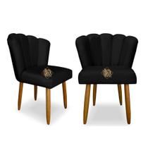 Kit 2 Cadeiras Poltronas Pétala Escritório Sala de Jantar Moderna Elegante