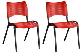 Kit 2 Cadeiras Prisma Iso Fixa Desmontável Empilhavel