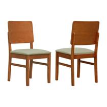 Kit 2 Cadeiras Quéops Madeira Maciça Encosto Anatômico Assento Estofado Linho Kit 2 Cadeiras Quéops Madeira Maciça Encosto Anatômico Assento Estofado Linho