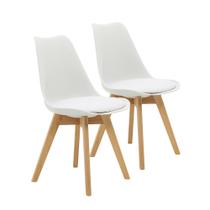 Kit 2 Cadeiras Saarinen Wood Com Estofamento Várias Cores - Oficial Webshop