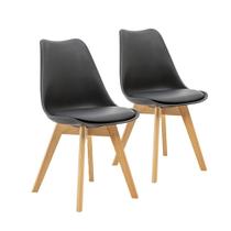 Kit 2 Cadeiras Saarinen Wood Com Estofamento Várias Cores - Oficial Webshop