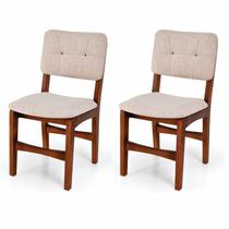 Kit 2 Cadeiras Sabrina Estofada Linho T71