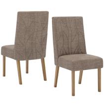 Kit 2 Cadeiras Sala De Jantar Eloa Suede Cacao Henn Suede Cacao