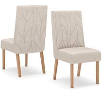 Kit 2 Cadeiras Sala De Jantar Eloa Suede Linho Henn Suede Linho Kit 2 Cadeiras Sala De Jantar Eloa Suede Linho Henn Suede Linho