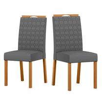 Kit 2 Cadeiras Sala de Jantar Mariah Ype/Veludo Cinza