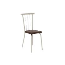 Kit 2 Cadeiras Sala Jantar 154 2 Un Prata - Assento Courano Cacau - Carraro