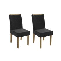 Kit 2 Cadeiras Sala Jantar 2CAD129CN 2 Un Canela/Suede Preto - Kappesberg Kit 2 Cadeiras Sala Jantar 2CAD129CN 2 Un Canela/Suede Preto - Kappesberg
