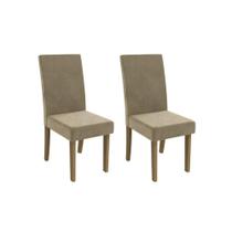 Kit 2 Cadeiras Sala Jantar 2CAD131 2 Un Canela/Suede Bege - Kappesberg Kit 2 Cadeiras Sala Jantar 2CAD131 2 Un Canela/Suede Bege - Kappesberg