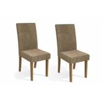 Kit 2 Cadeiras Sala Jantar 2CAD131 2 Un Freijó/Suede Caramelo - Kappesberg Kit 2 Cadeiras Sala Jantar 2CAD131 2 Un Freijó/Suede Caramelo - Kappesberg