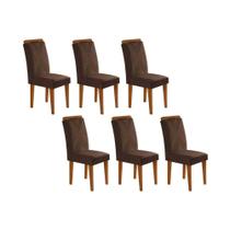 Kit 2 Cadeiras Sala Jantar Amsterdã 6 Un Capuccino/Suede Marrom - Rufato Kit 2 Cadeiras Sala Jantar Amsterdã 6 Un Capuccino/Suede Marrom - Rufato