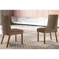 Kit 2 Cadeiras Sala Jantar Dakota 2 Un Imbuia - Naturalle/Suede Capuccino - Rufato Kit 2 Cadeiras Sala Jantar Dakota 2 Un Imbuia - Naturalle/Suede Capuccino - Rufato