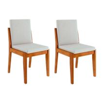 Kit 2 Cadeiras Sala Jantar Lady 2 Uni Natural - Nesher Kit 2 Cadeiras Sala Jantar Lady 2 Uni Natural - Nesher