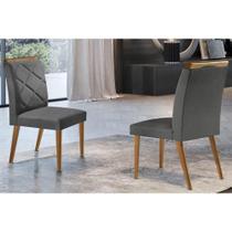 Kit 2 Cadeiras Sala Jantar Melissa 2 Un Imbuia/Grafite - Rufato