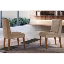 Kit 2 Cadeiras Sala Jantar Nevada 2 Un Imbuia-Capuccino/Suede Capuccino - Rufato Kit 2 Cadeiras Sala Jantar Nevada 2 Un Imbuia-Capuccino/Suede Capuccino - Rufato