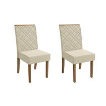 Kit 2 Cadeiras Sala Jantar Verbena 2CAD133 Madeirado 2 Un Canela/Linho Bege Argila - Kappesberg Kit 2 Cadeiras Sala Jantar Verbena 2CAD133 Madeirado 2 Un Canela/Linho Bege Argila - Kappesberg