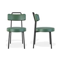 Kit 2 Cadeiras Ster Sala de Jantar material sintético Verde - Belliv Decor Kit 2 Cadeiras Ster Sala de Jantar material sintético Verde - Belliv Decor
